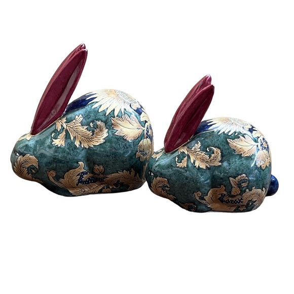 Vintage Oriental Set of Bunnies Decor - Picture 8 of 10
